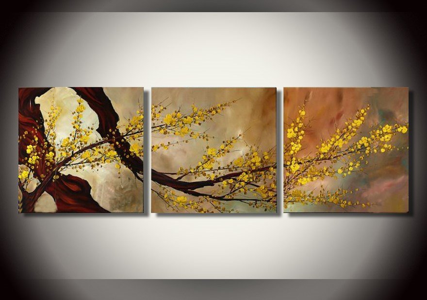 Flower Background Wall Decoration Vivid Colour Modern Oil Paintings