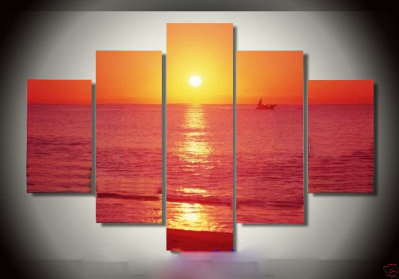 With Seascape On Canvas Home Decorative Modern Oil Paintings