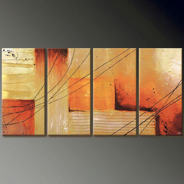Abstractive Multi-color Home Decorative Modern Oil Paintings