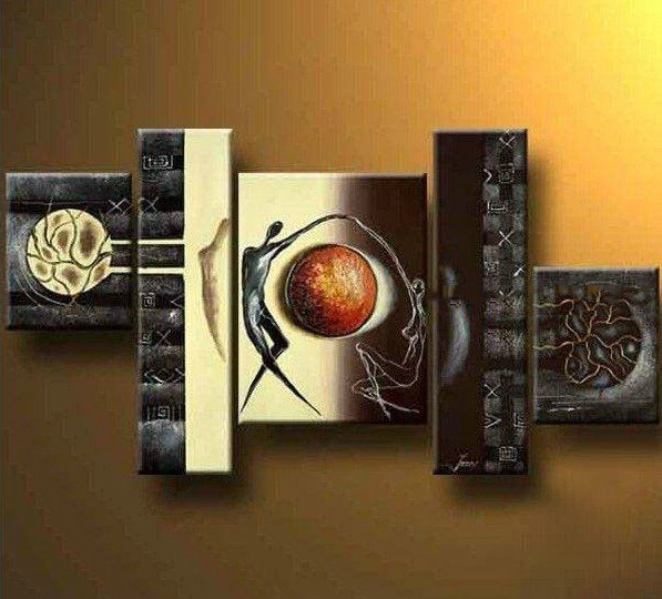 With Dancing People & Balls Wall Decorative Abstractive Modern Oil Paintings
