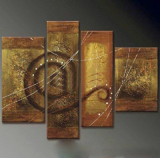 Abstractive 4 Pieces Gifts Modern Oil Paintings