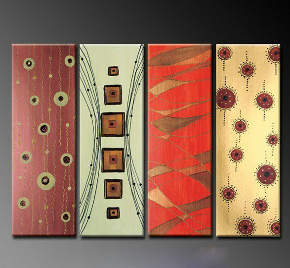 Hand Painted Abstract Unstretched Modern Oil Paintings