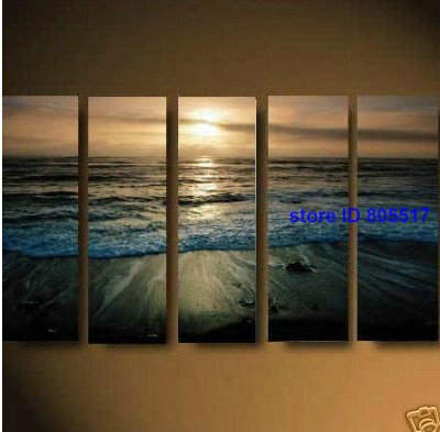 With Sea Wall Decoration Custom Gifts Modern Oil Paintings