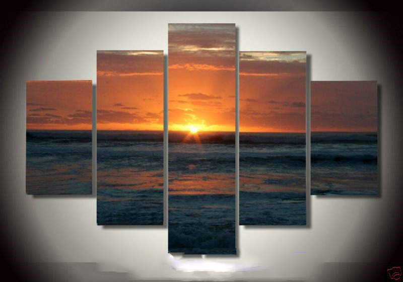 Sky & Sea Subject Canvas Custom Gifts Modern Oil Paintings