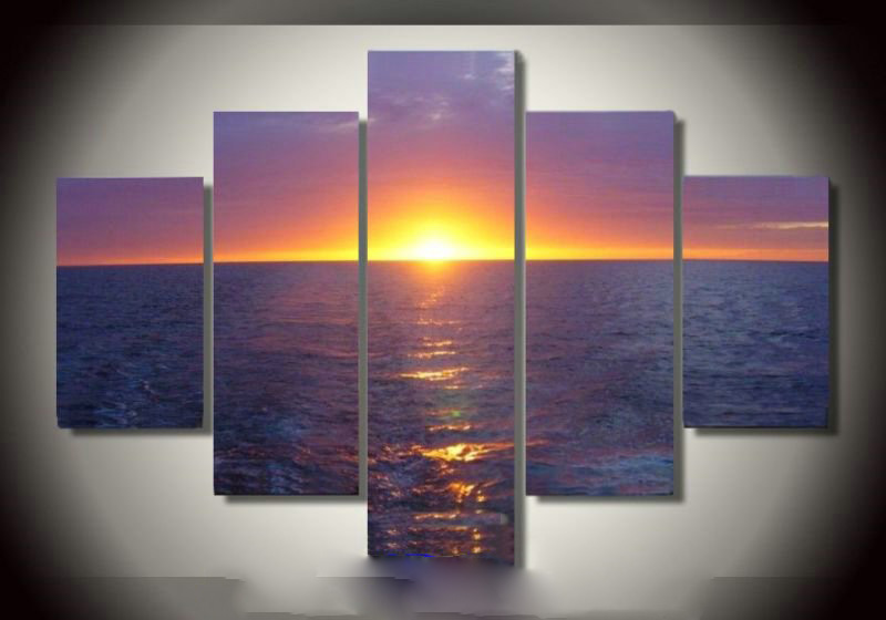 With Sea & Sky Rectangle Shape Wall Decoration Modern Oil Paintings