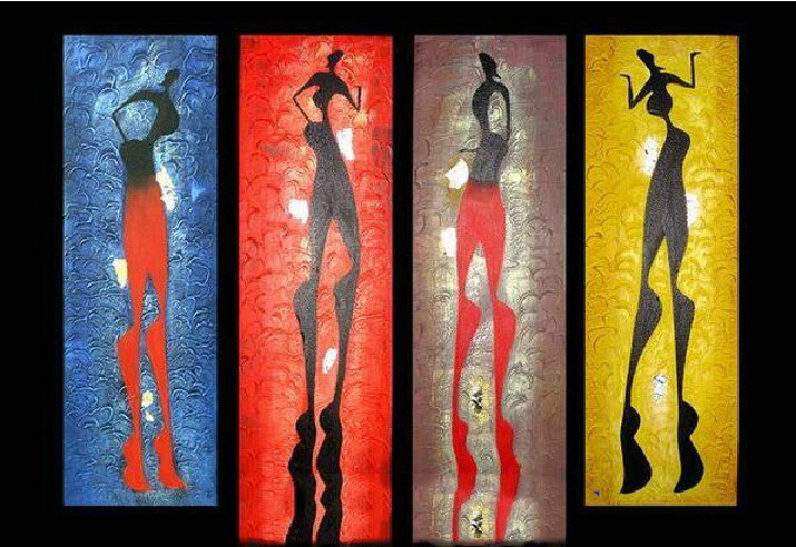 Colorful Background Strange Body Canvas Modern Oil Paintings