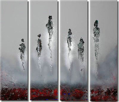 Gray Background Canvas Gifts & Decoration Modern Oil Paintings
