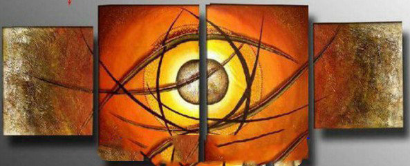 Eye Subject Hand Painted Canvas Modern Oil Paintings