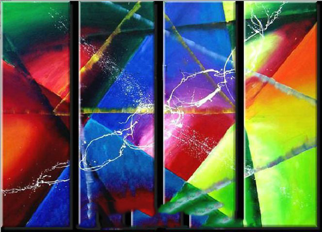 Hand Painted Colorful Background On Canvas Modern Oil Paintings