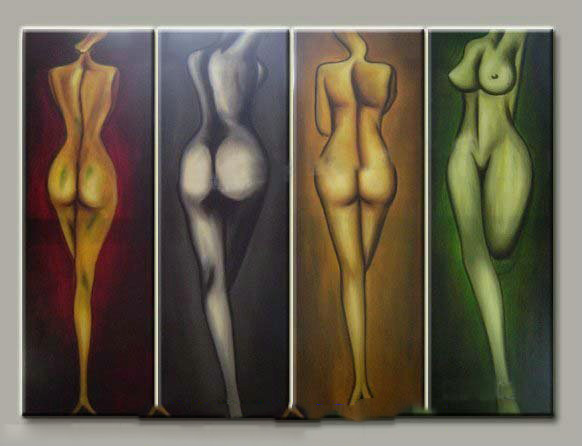 With Nude Bodies On Canvas Rectangle Shape Modern Oil Paintings