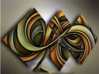 Colorful Strips On Canvas Gifts & Decoration Modern Oil Paintings