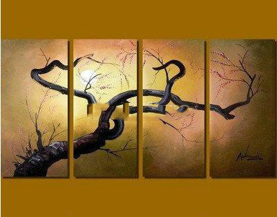 With Tree Hand Painted On Canvas Modern Oil Paintings