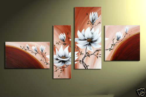 Hand Painted With Flowers On Canvas Modern Oil Paintings