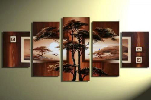 Apricot With Many Pines Canvas Modern Oil Paintings
