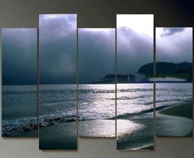 The Sea Subject On Canvas Rectangle Shape Modern Oil Paintings