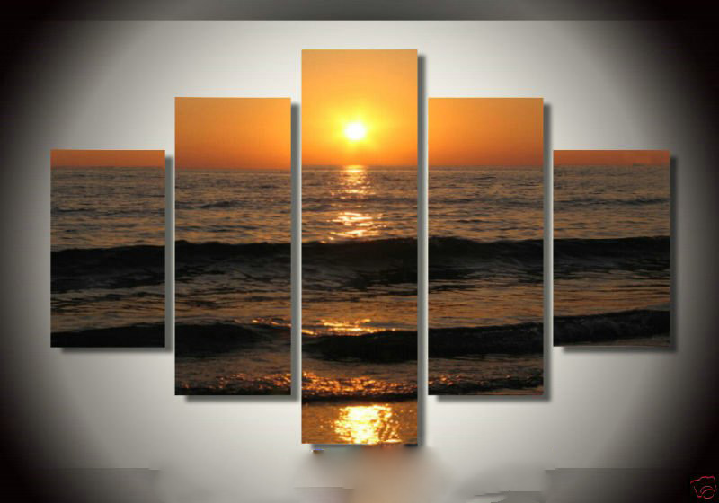 Sea & Sun Subject Rectangle Shape Gifts & Decoration Modern Oil Paintings
