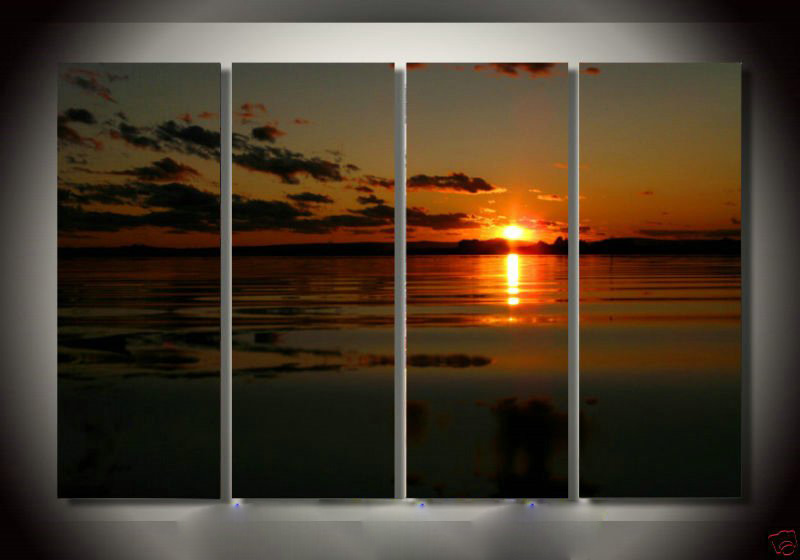 Dark Background Canvas Dawn Modern Oil Paintings