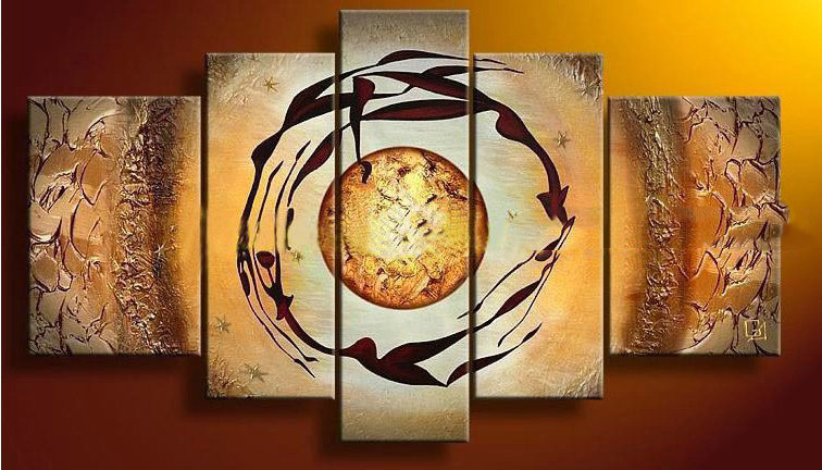 Medley On Canvas R510 Hand Painted Abstract Attractive Modern Oil Paintings