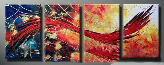 Abstract R304 Hand Painted On Canvas Fine and Smooth Visual Effect Modern Oil Paintings