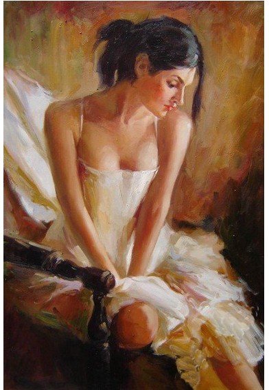 Nude Girl on Canvas 24Inch x36Inch Quality Guaranteed Modern Oil Paintings