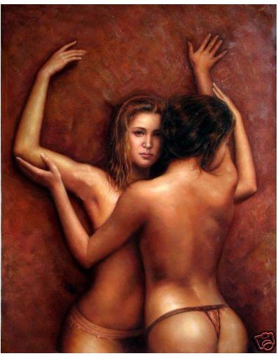 Handicrafts Repro Nude Girl 24Inch x36Inch Modern Oil Paintings