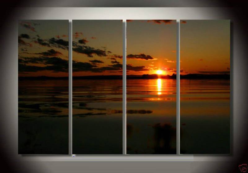 Dusk Background Sunset Subject Canvas Abstract Oil Paintings