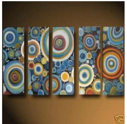 Canvas Colorfull Background Circles Abstract Oil Paintings