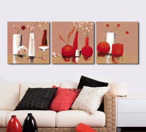 Bedroom Subject Canvas Square Shape Abstract Oil Paintings