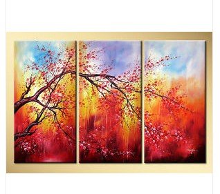Abstract Landscape Oil Painting Plum Blossom