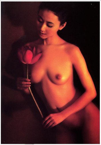 Black Background With A Nude Woman Canvas Abstract Oil Paintings