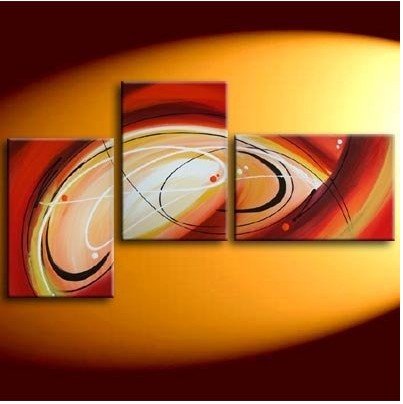 Golden Background With Many Lines Canvas Abstract Oil Paintings