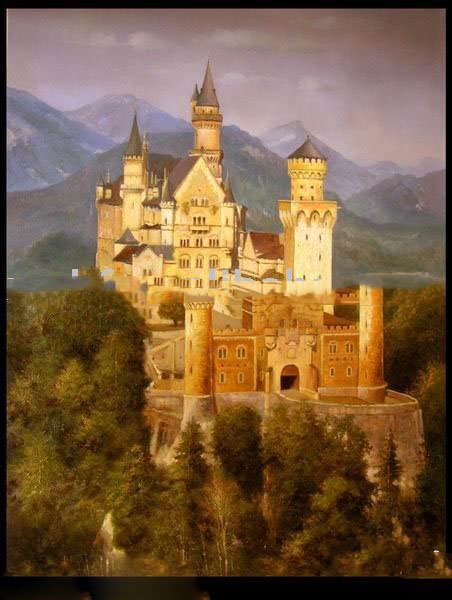 Vivid Colour Pure Handmade Scenery On Canvas Classical Oil Paintings