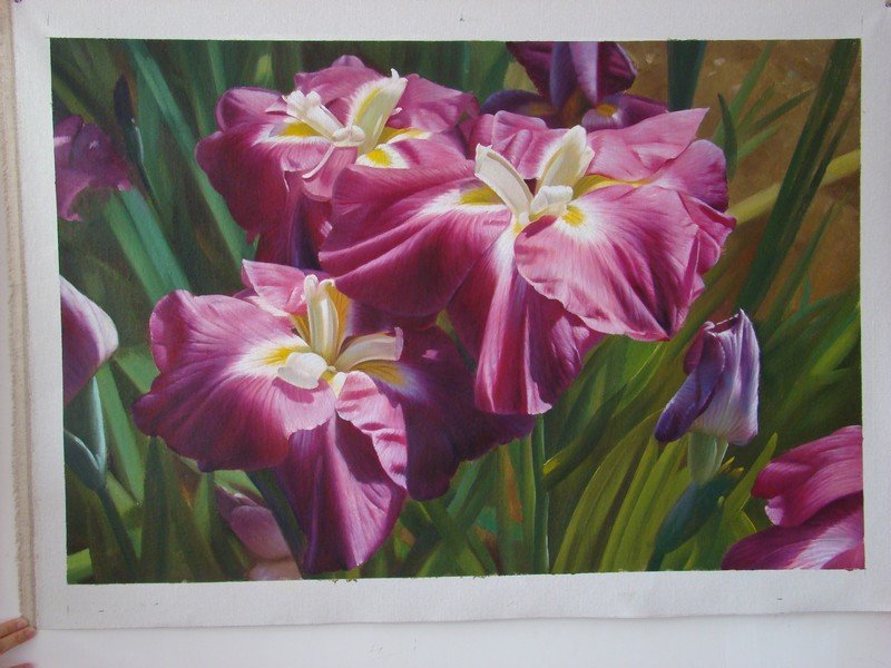 Rectangular Shape Flower Subject Canvas Classical Oil Paintings