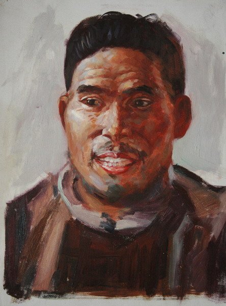 A Man Full Of Wrinkle Canvas Dark Background Classical Oil Paintings