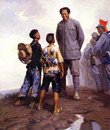 Square Shape Chairman Mao Canvas Impressionist Oil Paintings