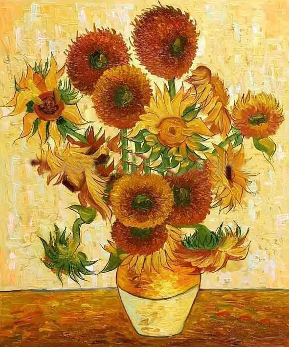 Yellow Background With Chrysanthemum Square Shape Impressionist Oil Paintings