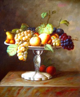 Square Shape Canvas With Fruits Traditional Oil Paintings