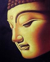 Black Background Buddha Subject Canvas Traditional Oil Paintings