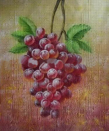 With Red Grapes Canvas Square Shape Traditional Oil Paintings