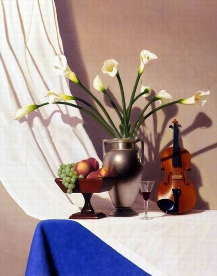 Canvas Square Shape With Flowers Traditional Oil Paintings