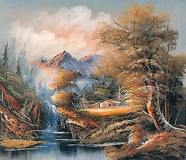 Home Landscape Vivid Colour Canvas Realist Oil Paintings