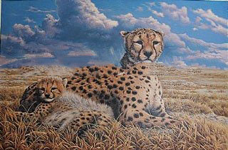 High Quality Oil Paiting on Canvas Framed 30 x 40" Lion