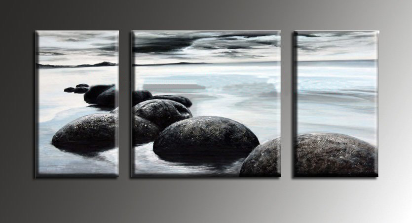 Rectangular Shape With Many Stones Canvas Realist Oil Paintings