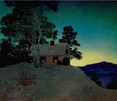 Landscape Dusk Maxfield Parrish 100% Hand Company Gallery Realist Oil Paintings