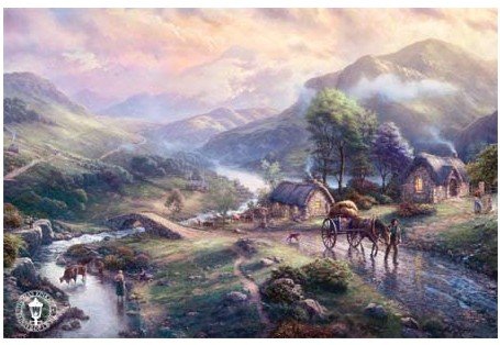 Carriage Hill Background With A Creek Flower Oil Paintings