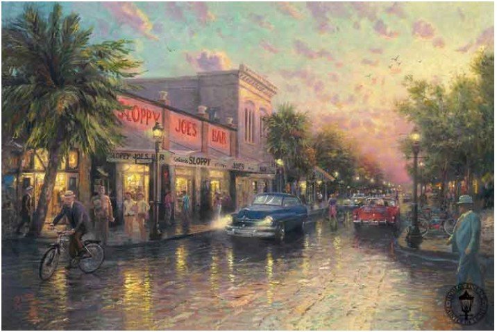 Canvas Golden Background With Two Cars Flower Oil Paintings