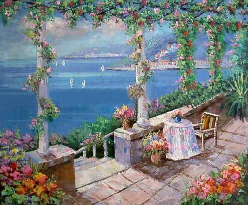 Calm Lake Garden Background Canvas Landscape Oil Paintings Calm Lake Garden Background Canvas Landscape Oil Paintings