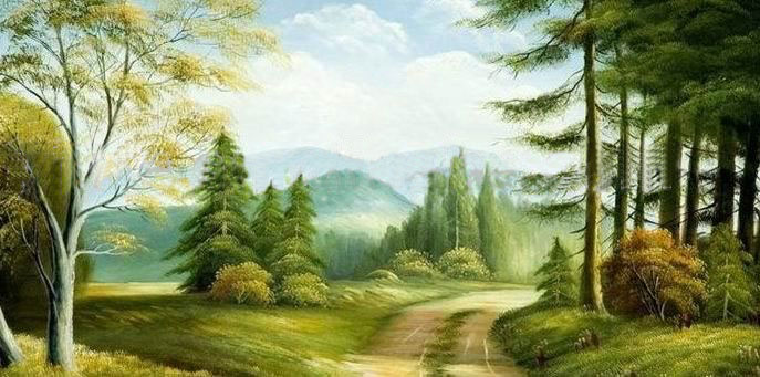 Art Gallary Perfect Shape Landscape Oil Paintings For Wall Hanging