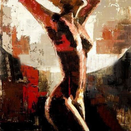 A Nude Person Canvas Square Shape Portrait Oil Paintings