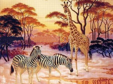 Zebra Subject Canvas Light Gold Background Animal Oil Paintings